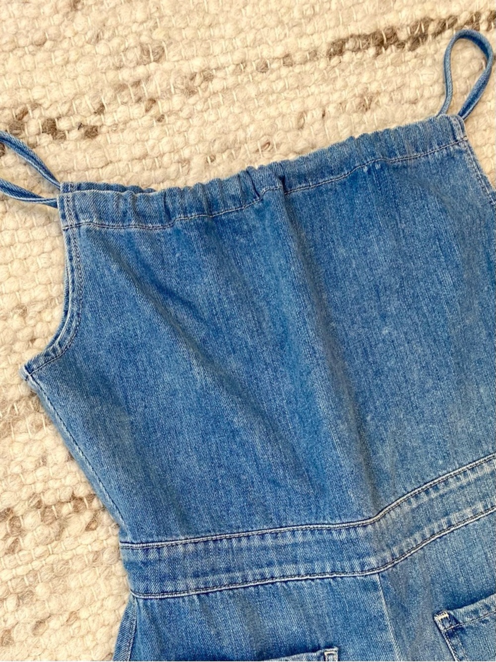 Reformation NWOT Starley Jumpsuit Tortuga Denim Open Back Wide Leg, Size 6 - Picture 4 of 12